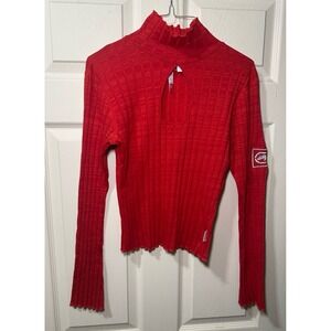 VINTAGE Y2K Ecko red turtleneck with cut out at chest